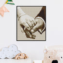 14CT Full Cross Stitch Hand in Hand Stamped DIY Kits Handmade Embroidery Newly