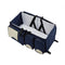 Waterproof Baby Crib Changing Diaper Foldable Mummy Shoulder Bag (Dark Blue