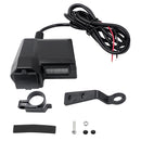 3.4A Motorcyle Charger Dual USB Cigarette Lighter Voltmeter Display Waterproof