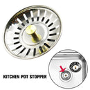 For Kitchen Sink Plug Strainer Drainer Steel Replacement Waste G4K3