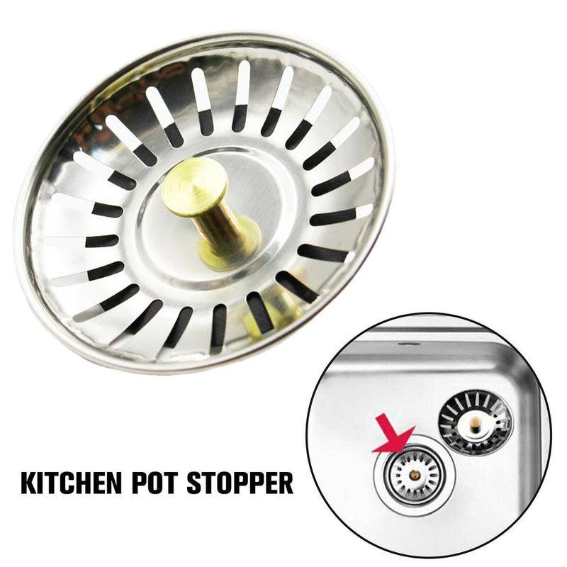 For Kitchen Sink Plug Strainer Drainer Steel Replacement Waste G4K3