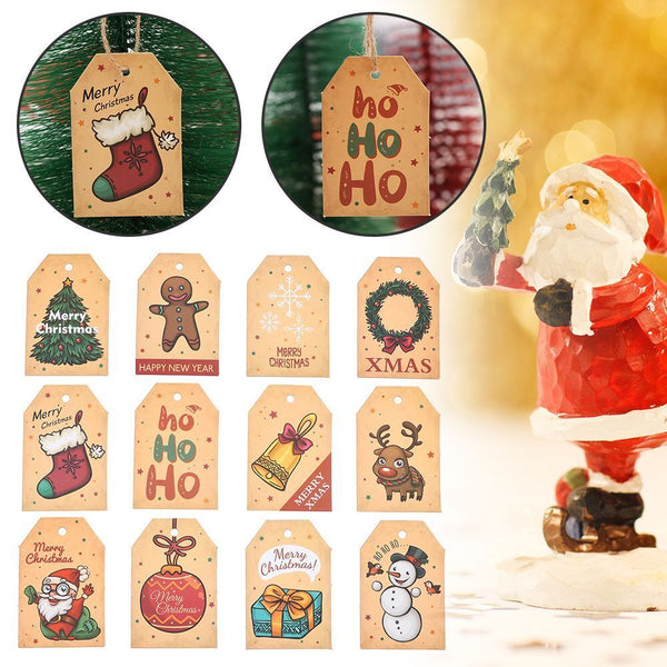 Wrapping Snowflake Christmas Tags Hanging Label Xmas Decorations Gift Cards