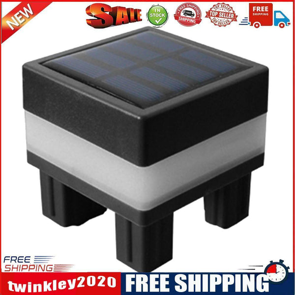 Waterproof Solar Pillar Light Garden Post Cap LED Fence Lamp (Warm Light)