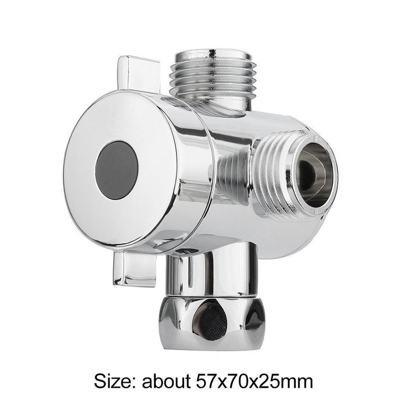3 Way Shower Head Diverter G1/2 Three Function Switch T-Adapter Connector
