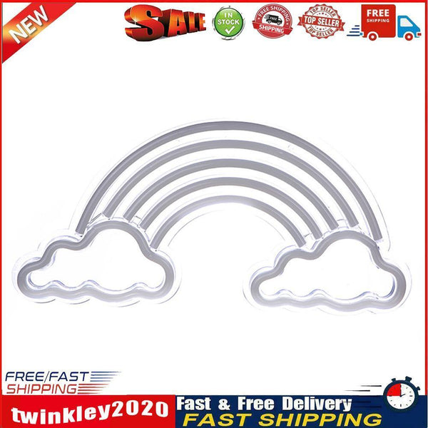 USB Powered Neon Sign Light Acrylic LED Wall Hanging Lamp Decor (Rainbow) Newly