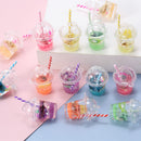 10X Mixed Scented Tea Straw Cup Pendants Charm For Bracelet Jewellery Making DIY