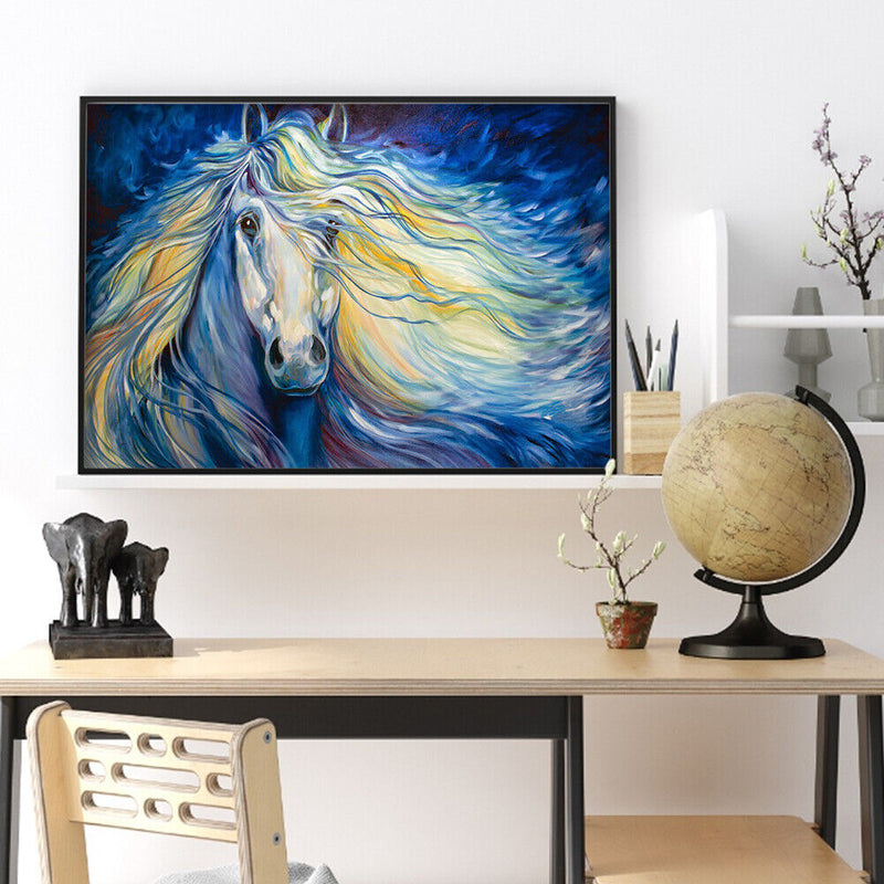 5D Rhinestone Pictures DIY Flowing Horse Full Round Drill Diamond Painting Kit
