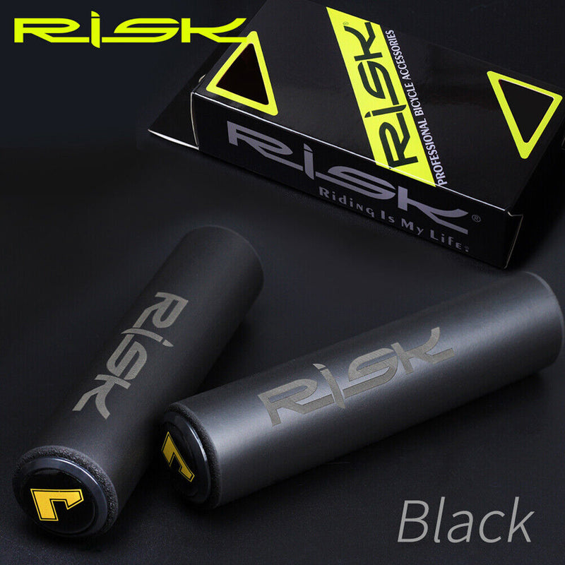 RISK 1 Pair Bicycle Silicone Handlebar Grips Mountain Bike Anti-slip Handle B
