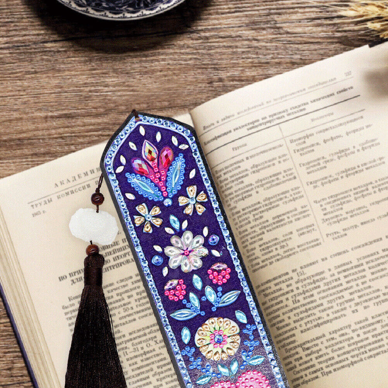 5D DIY Flower and Heart Bookmark Special Shaped Diamond Painting Bookmarks Newly