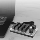 Macro Custom Wired Gaming Keyboard Programmable Mechanical Keypad (Black)