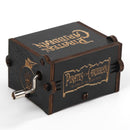 Wooden Hand Cranked Music Box Retro Home Ornaments Crafts Decor Kids Gifts
