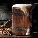 Simulation Crude Wood Drinking Mug Double Wall Insulated Beer Cup Wine Tumbler