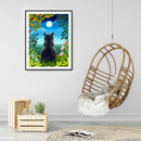 5D Diamond Painting Back Cat Full Round Drill Rhinestone DIY Home Decorations