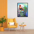 Floriferous Cocks Full Cross Stitch 11CT Cotton Thread DIY Printed Embroidery