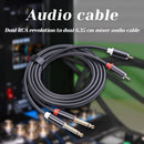 2xRCA Male to 2x6.35 Male Stereo Audio Cable TV CD DVD Connector Line Adapters