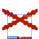 3x5ft Cross Burgundy Bunting Flag for Yard Garden Festival Party Decorations