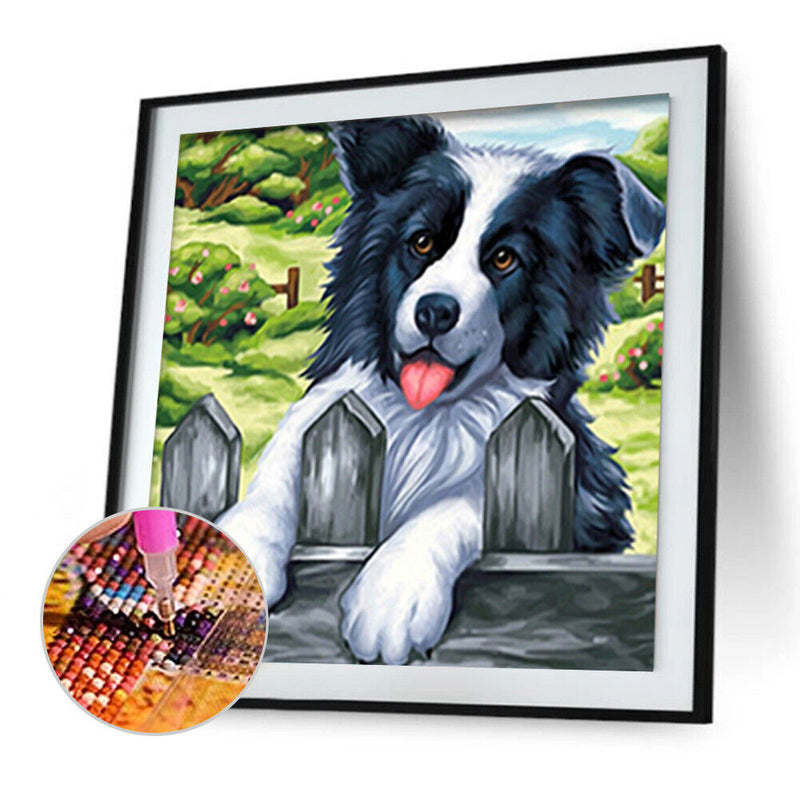5D DIY Full Drill Diamond Painting Dog Cross Stitch Embroidery Mosaic Kit Newly