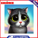 5D DIY Full Round Drill Diamond Paint Cute Cat Mosaic Rhinestone Drawing Picture