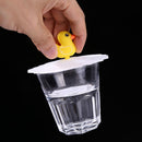 Silicone Cup Cover Dustproof Reusable Heat-resist Transparent Lids (Duck)