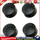4pcs Electric Guitar Knob Cap Guitar Volume Tone Button for EPI LP (Black) Newly
