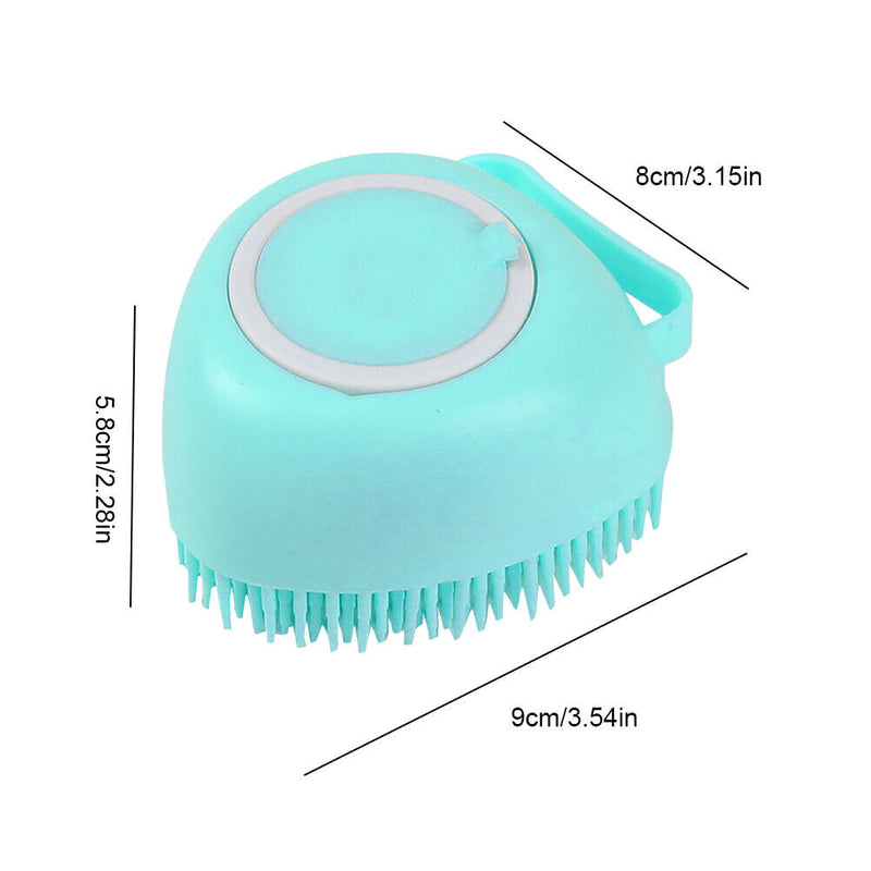 Bathroom Pet Dog Bath Massage Brush Puppy Cleaning Brushes Comb (Blue) Newly