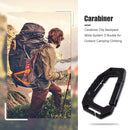 Carabiner Outdoor Camping Climbing Backpack Molle System D Buckle (Black) Newly