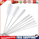 10pcs Nylon Tube Straw Brushes Set Glasses Keyboards Cleaning Brush (White)