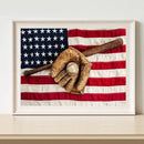 Baseball Glove Frameless Oil Paint by Numbers Kit Handpainted Picture Art