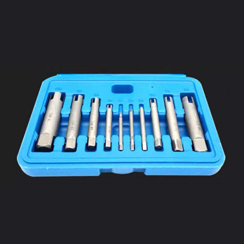 10pcs M4-M22 Broken Head Taps Extractor Stripped Screw Remover Guide Set Newly