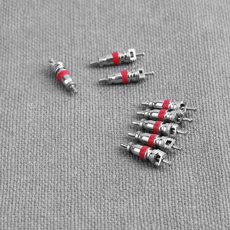 100pcs Car Tire A/C Air Conditioning Schrader Valve Cores w/ Remover Wrench