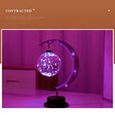 LED Globe Rattan Ball Lamp-Wrought Iron Rattan Hemp Ball Light (Purple) Newly