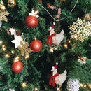 Chicken with Scarf Chicken Family Sign Christmas Tree Hanging Pendant (02)