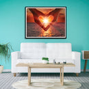 5D DIY Full Drill Diamond Painting Love Hands Cross Stitch Embroidery Rhine