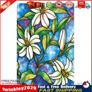 45cm*100cm Orchid Window Film Stained Glass Home Privacy DIY Decoration Newly