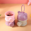 Portable Baby Food Storage Box Bear Shape Milk Powder Container (Purple) Newly