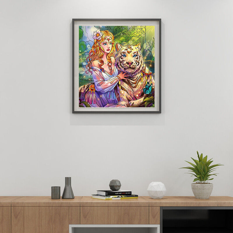 Diamond Painting Partial Special Starfish Beauty and the Tiger of