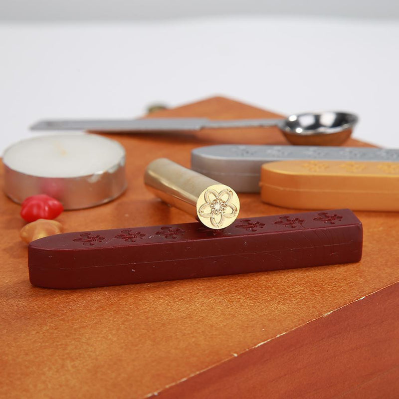 Portable Cylindrical Brass Document Envelope Custom Sealing Stamp Seal Wax Pa