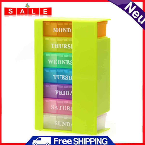 Colorful Pill Box 7 Day Week Medicine Tablet Drug Holder Box Pillbox Case V