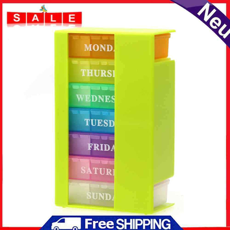 Colorful Pill Box 7 Day Week Medicine Tablet Drug Holder Box Pillbox Case V