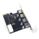 USB3.0 Riser PCIE Expansion Card 4 Ports PCI Express Computer Hub Adapter Newly