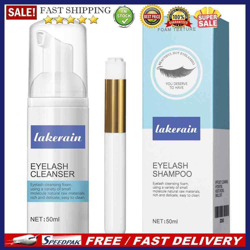 Eyelash Eyebrow Cleansing Mousse Pump Design No Stimulation Makeup Cleaning