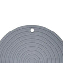Round Silicone Heat Resistant Table Mat Anti-Scalding Placemat (Grey)