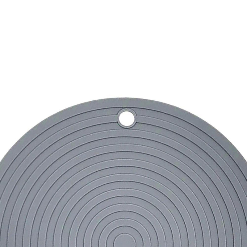 Round Silicone Heat Resistant Table Mat Anti-Scalding Placemat (Grey)