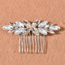 Wedding Hair Ornaments Leaf Rhinestone Hair Comb Bridal Hair Clips Flower