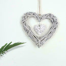 Wicker Heart Wreath Shabby Wall Hanging Wedding Birthday Party I1A9 Decor V3C4