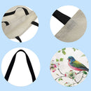 Motingdi Flower and Bird Printed Car Shopping Bag, Casual, Large Cape