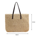 Large Capacity Handmade Rattan Woven Shoulder Bag Beach Handbags Totes Clutch