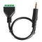 3.5mm Stereo 4 Pole Male Plug to 4 Pin AV Screw Video Balun Terminal Cable