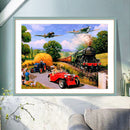 Full Round Diamond Painting DIY Kit Farm Truck 5D Rhinestone Mosaic Art Picture