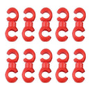 10pcs Bicycle Brake Gear Cable S Style Clips Pants Guide Line Hook (Black)